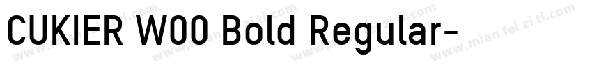 CUKIER W00 Bold Regular字体转换